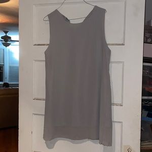Long grey tank blouse.